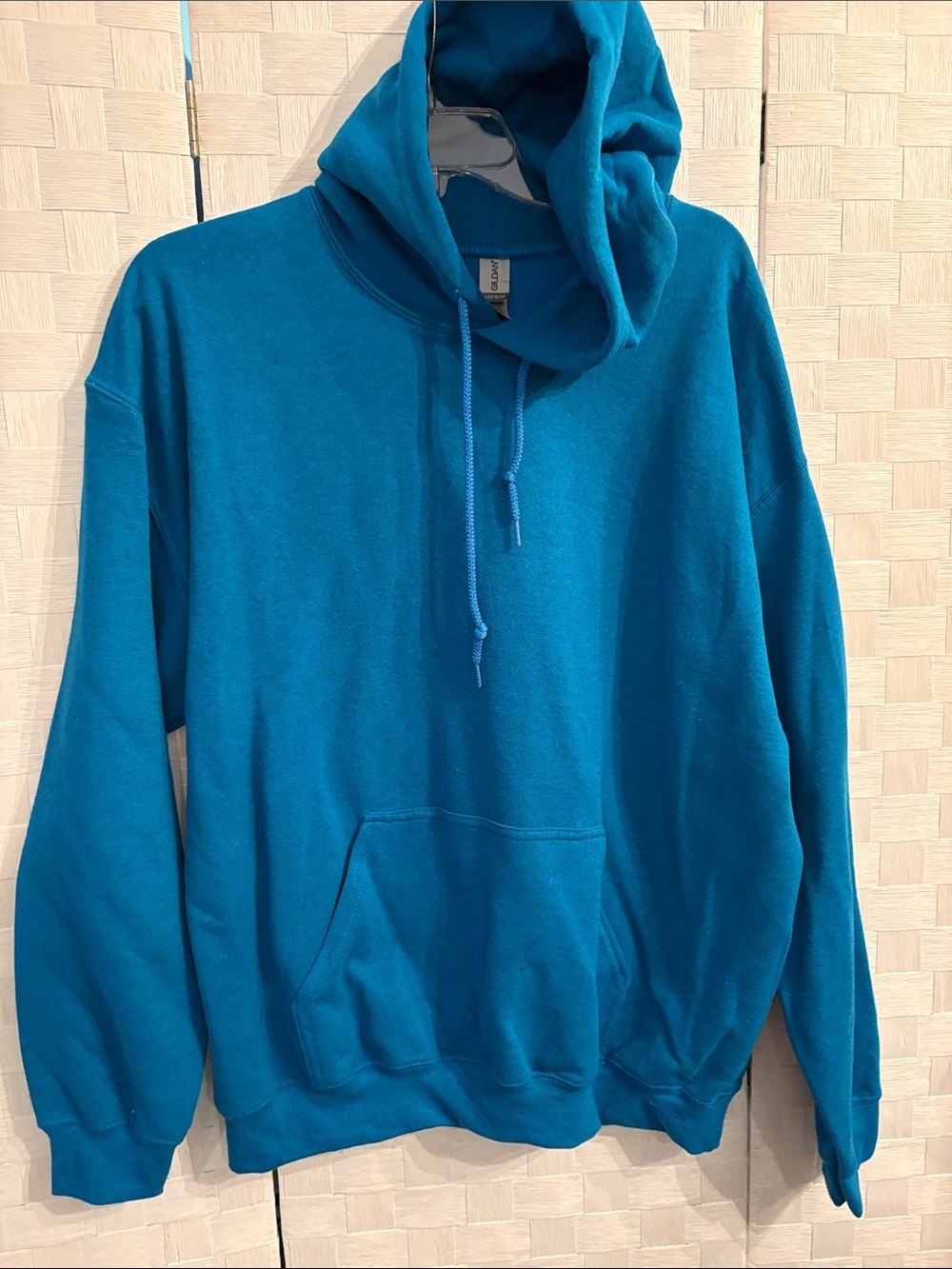 Men's Teal Blue Pullover Hoodie - Casual Comfort